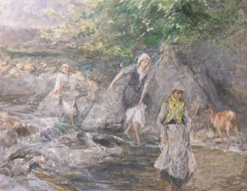 Il guado del torrente - Galleria d’Arte Moderna, Milano